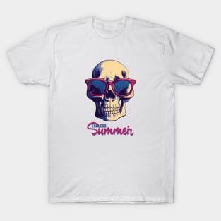 Endless Sumer. Comics Style Skull Design T-Shirt